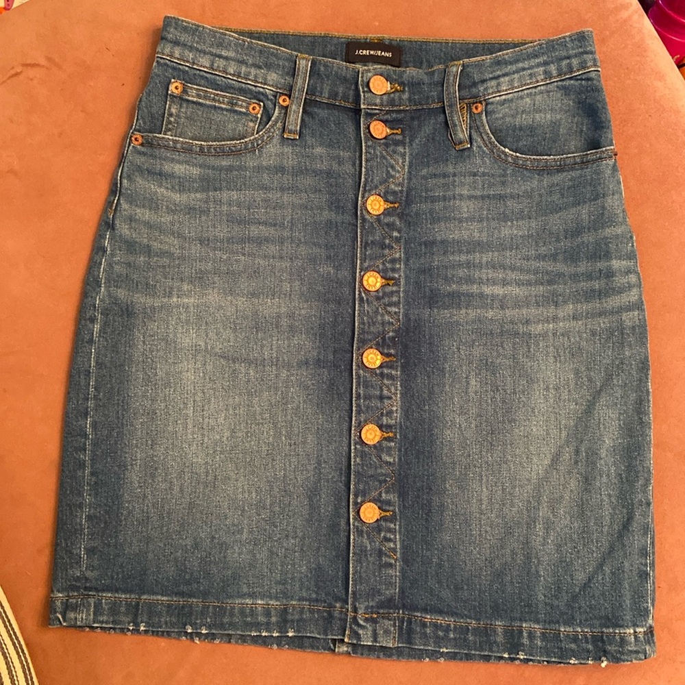 J. Crew classic denim skirt